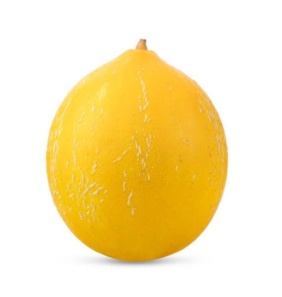 Melon Jaune Isolé Sur Fond Blanc — Photo