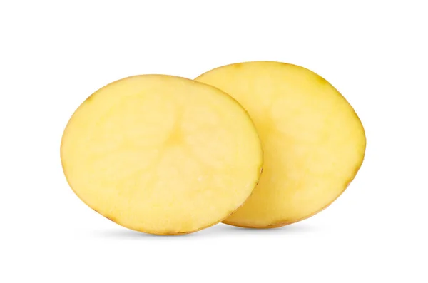 Plasterek Ziemniaka Izolowany Białym Tle — Zdjęcie stockowe