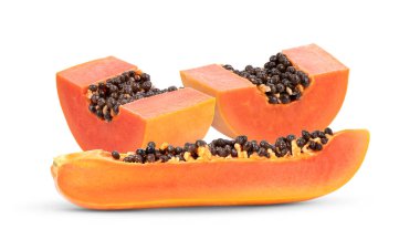 papaya beyaz arkaplanda izole