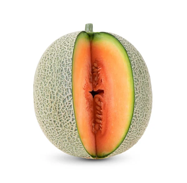 Melón Melón Aislado Sobre Fondo Blanco — Foto de Stock