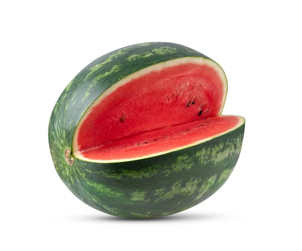 Wassermelone Isoliert Auf Weißem Hintergrund — Stockfoto
