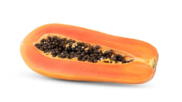 Slices Sweet Papaya Isolated White Background — Stock Photo, Image