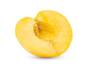 Nektarinec dilim beyaz arkaplanda izole