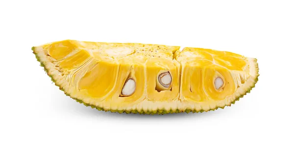 Jackfruit Met Geïsoleerde Witte Achtergrond — Stockfoto