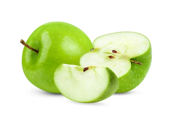 Manzana Verde Aislada Sobre Fondo Blanco —  Fotos de Stock