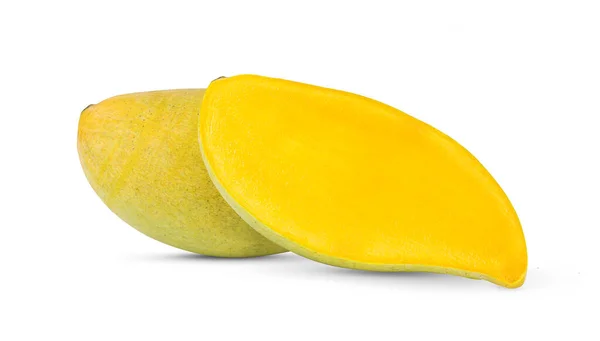 Ripe Mango Isolated White Background — Stock Photo, Image