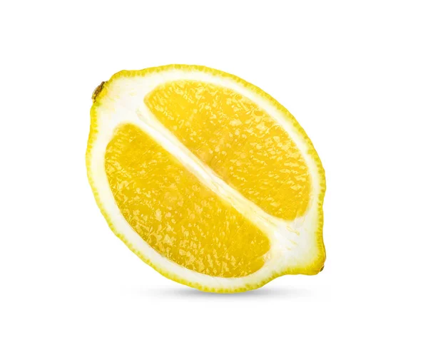 Ломтик Лимонных Цитрусовых Белом Фоне — стоковое фото