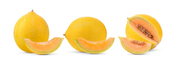 Yellow Melon Isolated White Background — Stock Photo, Image