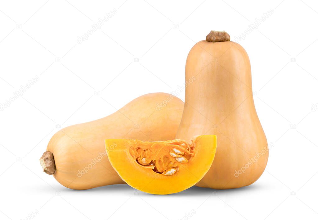 butternut squash isolated on white background