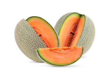 Beyaz arkaplanda izole edilmiş kavun
