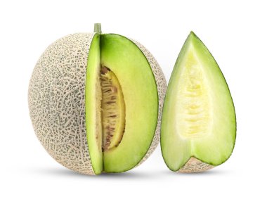 Kavun ya da Kavun beyaz arkaplanda izole edilmiş