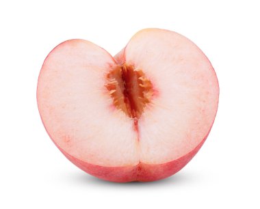 Beyaz arka plan üzerinde izole pembe şeftali