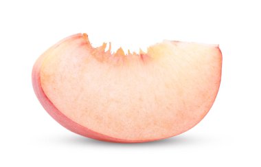 Beyaz arka plan üzerinde izole pembe şeftali