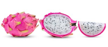 Beyaz arkaplanda Ejder Meyvesi izole