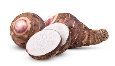 Taro beyaz arkaplanda izole edildi