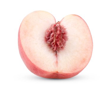 Beyaz arka plan üzerinde izole pembe şeftali