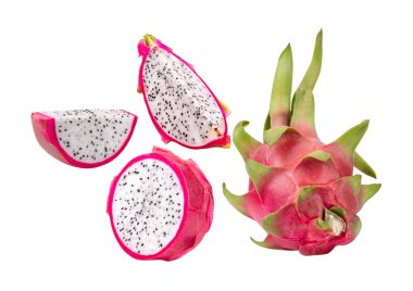 Beyaz arkaplanda Ejder Meyvesi izole