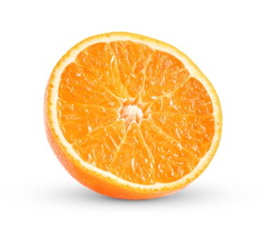 Beyaz arkaplanda portakal meyvesi izole