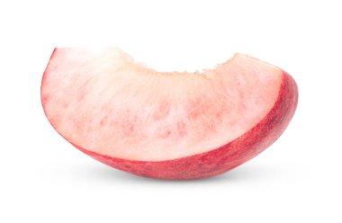 Beyaz arkaplanda şeftali izole