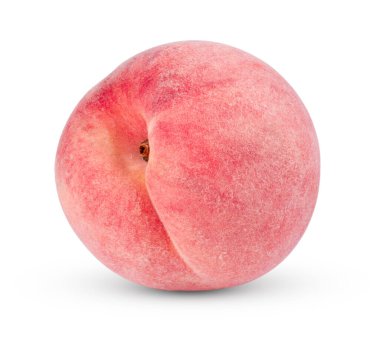 Beyaz arkaplanda şeftali izole