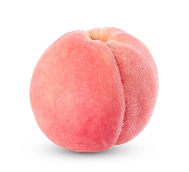 Beyaz arkaplanda şeftali izole