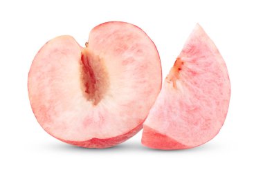 Beyaz arka plan üzerinde izole pembe şeftali