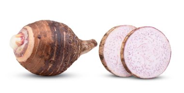 Taro beyaz arkaplanda izole edildi