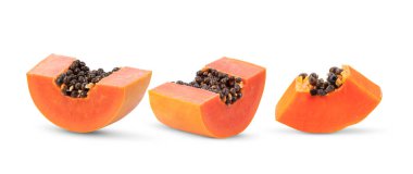  papaya beyaz arkaplanda izole