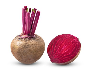 Pancar kökü beyaz arkaplanda izole edildi (Kamera görüntüsü)