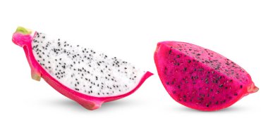 ejderha meyvesi beyaz arkaplanda izole edilmiştir (Fotoğraf makinesinden alınmıştır)