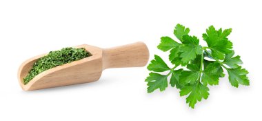 Maydanoz beyaz arkaplanda izole edildi (kamera görüntüsü )