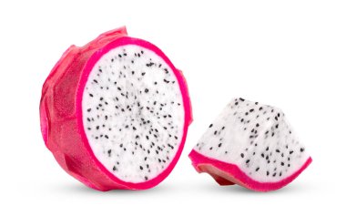 ejderha meyvesi beyaz arkaplanda izole edilmiştir (Fotoğraf makinesinden alınmıştır)