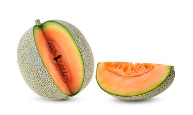 beyaz arkaplanda kavun (kamera görüntüsü )