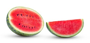 Beyaz arkaplanda karpuz izole edildi (Kamera görüntüsü)