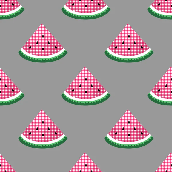 Checkered Slices Armelon Gray Background Picnic Seamless Pattern Векторный Дизайн — стоковый вектор