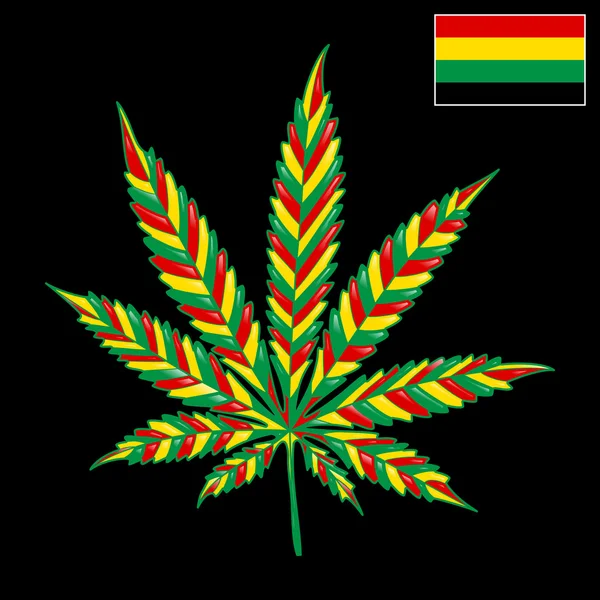 Marijuana Jamaïque-fond — Image vectorielle