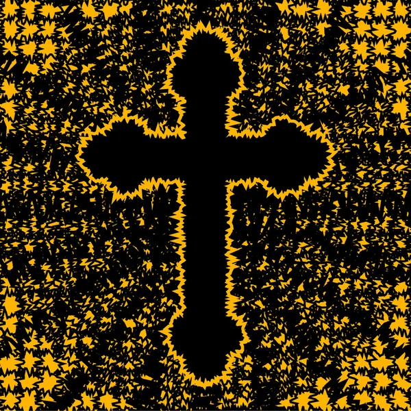 Ortodoxní kříž pozadí — Stockový vektor