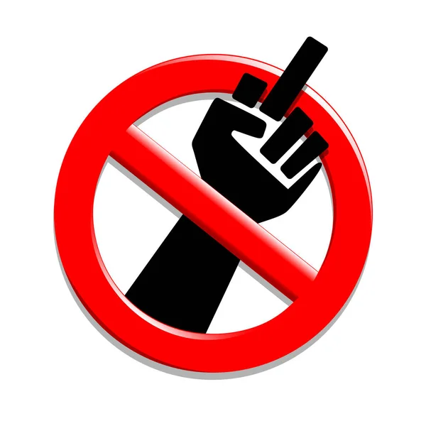 Ένα Σημάδι Απαγόρευσης Για Αντικουλτούρα Εικονογράφηση Πινακίδας Απαγόρευσης Για Την — Διανυσματικό Αρχείο