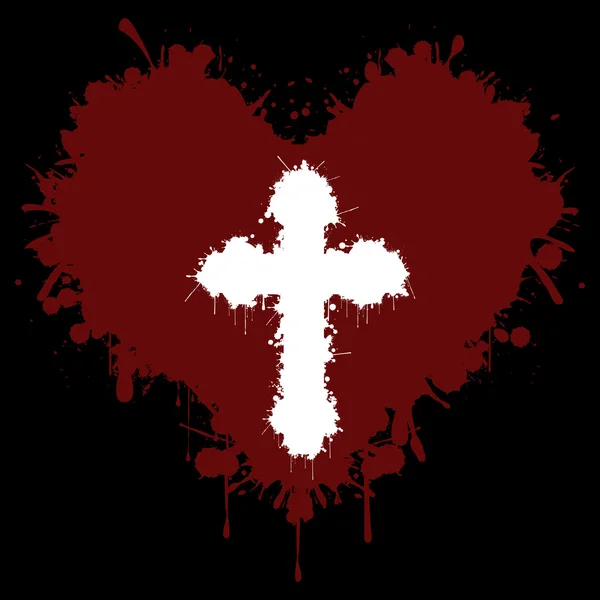 La foi dans le cœur — Image vectorielle