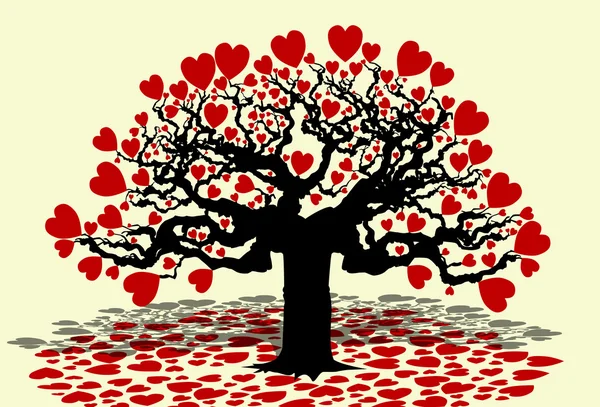 Árbol del amor — Archivo Imágenes Vectoriales