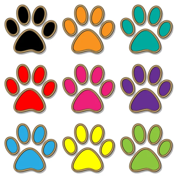 Paw Print set — Stock Vector