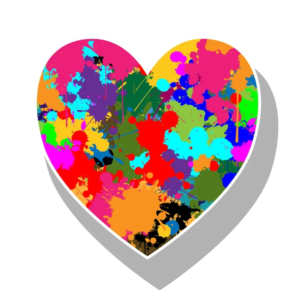 Corazón colorido — Archivo Imágenes Vectoriales