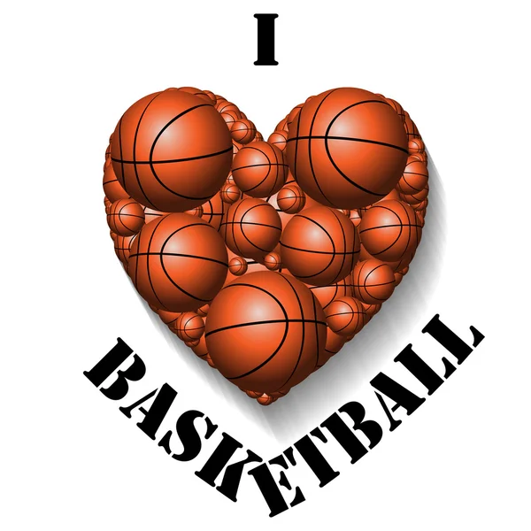 I love basketball — Stock Vector