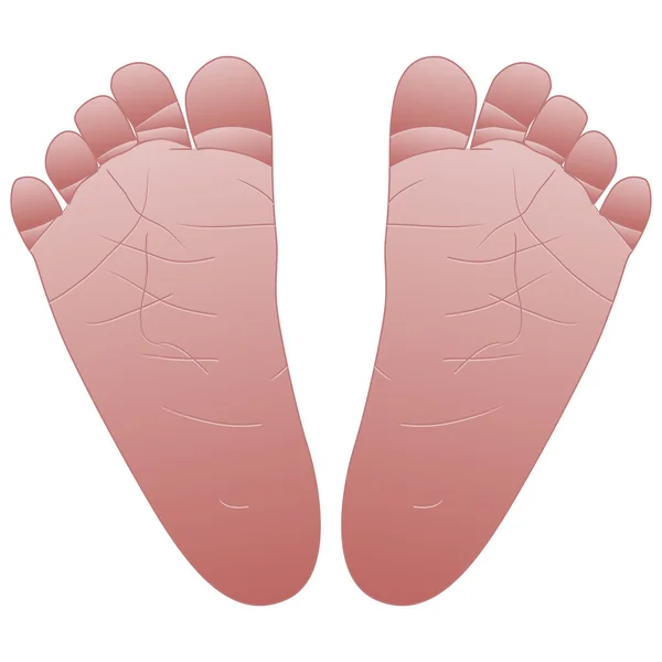 Baby feet-kid — Stock Vector