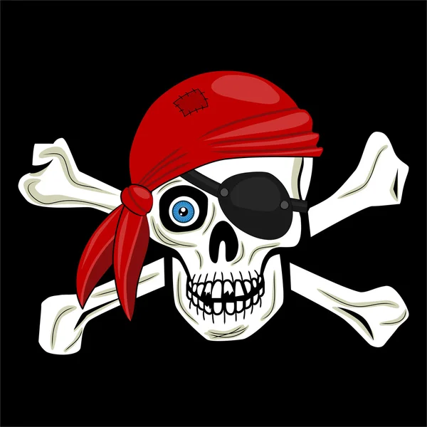 Pirate schedel-achtergrond — Stockvector