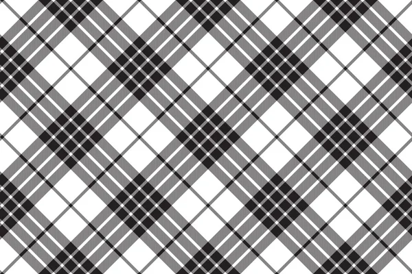 Клан Кэмерон по диагонали тартан чёрно-белый бесшовный узор — стоковый вектор