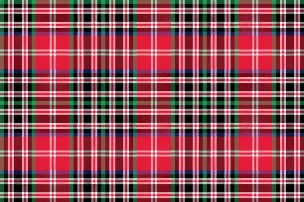 Kemp tartan stof textiel patroon naadloze controleren — Stockvector