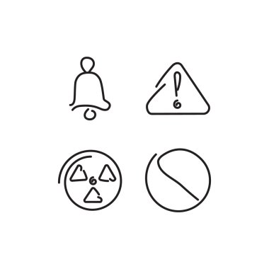 Tehlike ve alarm Icons set