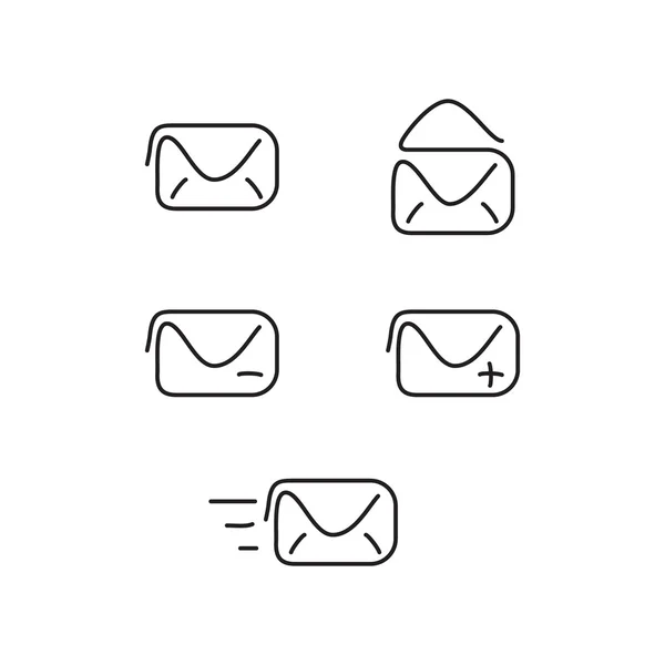 Mailset-Symbole — Stockvektor