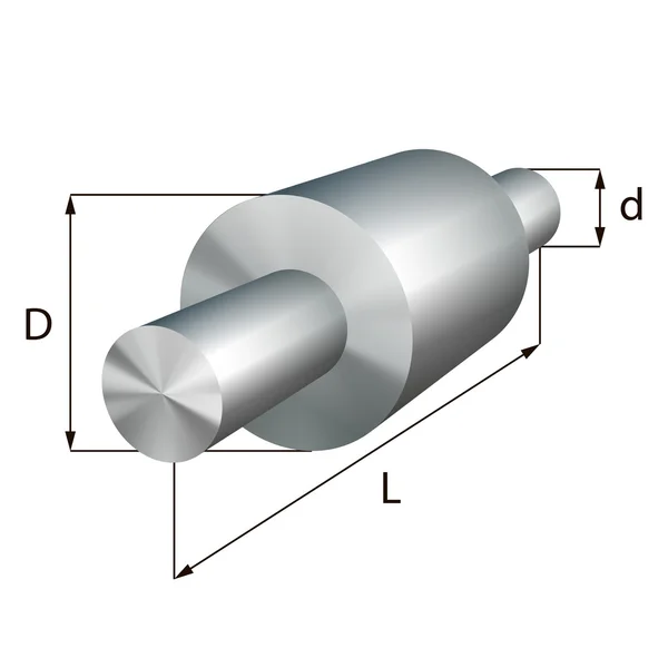 Stalen schachten met stappen industrieel metalen object — Stockvector